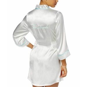 White and Blue Bride Robe